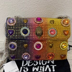 Kurt Geiger Velvet Med Kensington Gem Crossbody NWT